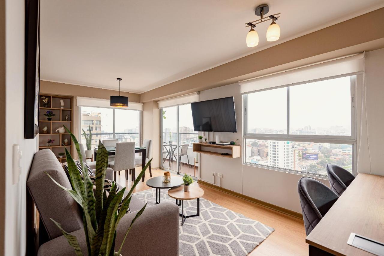 Alu Apartments - Limit With Miraflores Panoramic City View 리마 외부 사진